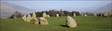 Part of Castlerigg Stone Circle in panoramic format